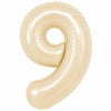 32 inch beige foil number 9 balloon for milestone birthday decoration