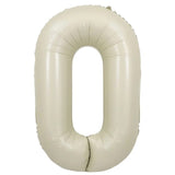 32 inch cream foil number 0 balloon for milestone party decoration