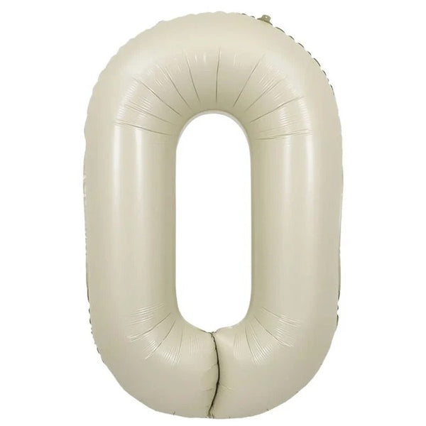 32 inch cream foil number 0 balloon for milestone party decoration