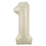 32 inch cream foil number 1 balloon for milestone party decoration