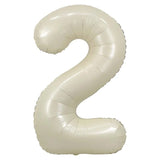 32 inch cream foil number 2 balloon for milestone party decoration