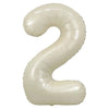 32 inch cream foil number 2 balloon for milestone party decoration