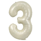 32 inch cream foil number 3 balloon for milestone party decoration