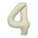 32 inch cream foil number 4 balloon for milestone party decoration