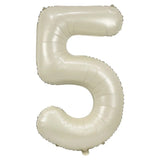 32 inch cream foil number 5 balloon for milestone party decoration