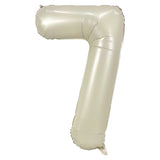 32 inch cream foil number 7 balloon for milestone party decoration