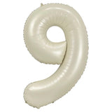 32 inch cream foil number 9 balloon for milestone party decoration