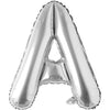 32 inch silver foil letter balloon A for custom party messages