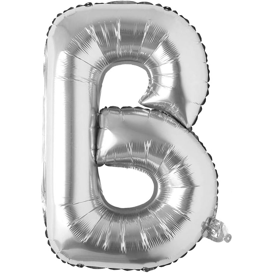 32 inch silver foil letter balloon B for custom party messages