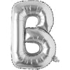 32 inch silver foil letter balloon B for custom party messages
