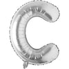 32 inch silver foil letter balloon C for custom party messages