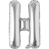 32 inch silver foil letter balloon H for custom party messages