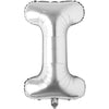32 inch silver foil letter balloon I for custom party messages