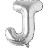 32 inch silver foil letter balloon J for custom party messages