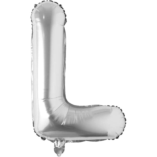 32 inch silver foil letter balloon L for custom party messages