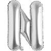 32 inch silver foil letter balloon N for custom party messages