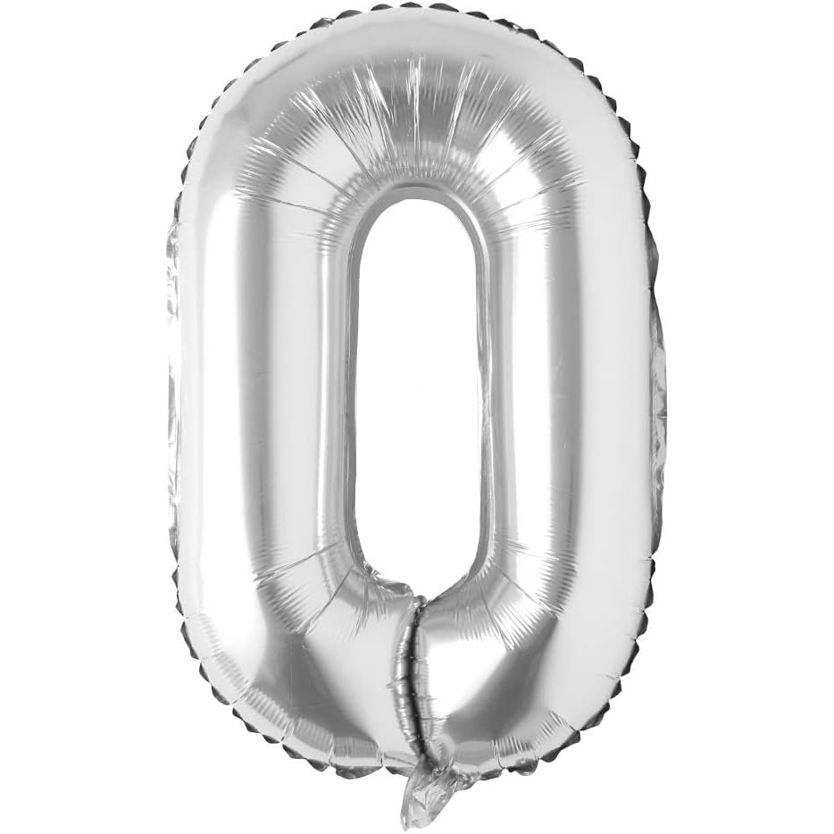 32 inch silver foil letter balloon O for custom party messages
