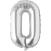 32 inch silver foil letter balloon O for custom party messages