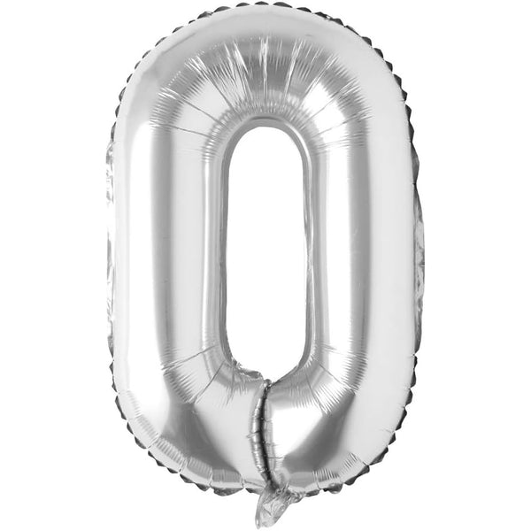 32 inch silver foil letter balloon O for custom party messages