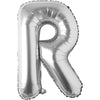 32 inch silver foil letter balloon R for custom party messages