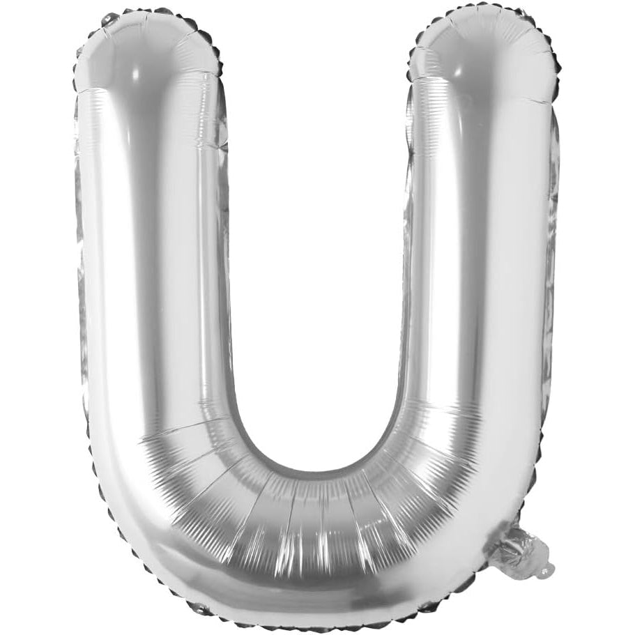 32 inch silver foil letter balloon TUfor custom party messages