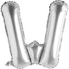 32 inch silver foil letter balloon W for custom party messages