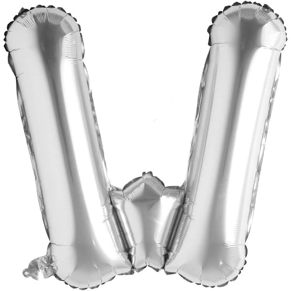 32 inch silver foil letter balloon W for custom party messages