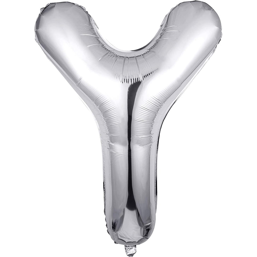 32 inch silver foil letter balloon Y for custom party messages
