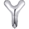 32 inch silver foil letter balloon Y for custom party messages