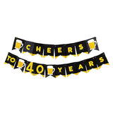 Cheers to 40 years anniversary party backdrop banner decoration from Funzoop The Party Shop
