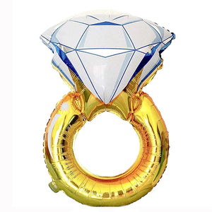 40" Diamond Shape Ring Gold Foil Balloon