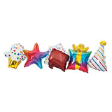 5 Foil Balloons Celebrations Foil Balloons Garland - Funzoop The Party Shop