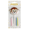 Animal Face Printed Cake Candle - Assorted (1Pcs)