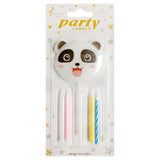 Animal Face Printed Cake Candle - Assorted (1Pcs)