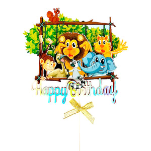 Animal Printed 3D Cake Topper (1Pcs)