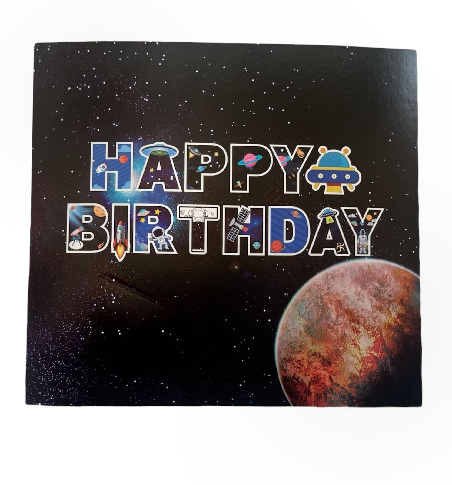 Astronaut Space Paper Happy Birthday Wall Banner