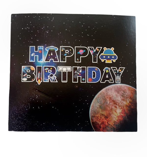 Astronaut Space Paper Happy Birthday Wall Banner
