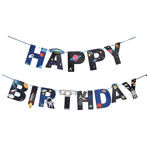 Astronaut Character Happy Birthday Wall Banner-funzoop-thepartyshop