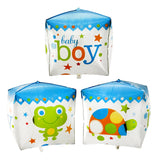 Gift Box Cube Baby Boy Foil Balloon-funzoop-thepartyshop