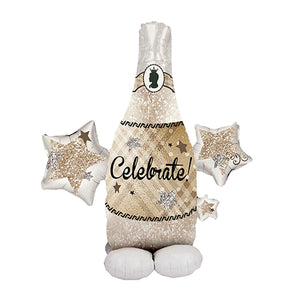 Bottle 3-in-1 Cluster Foil Balloon Centerpiece