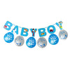 Baby Boy Banner & Printed Balloons Wall Decor-funzoop-thepartyshop