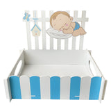 Baby Cradle Themed Gift Tray - Blue/Pink (1Pcs)