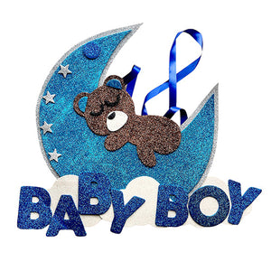 BABY BOY Over the Moon EVA Wall Hanging