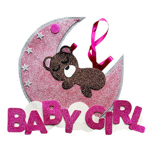 BABY GIRL Over the Moon EVA Wall Hanging