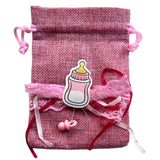 Burlap Mini Gift Hamper Décor Bag pink-funzoop-thepartyshop