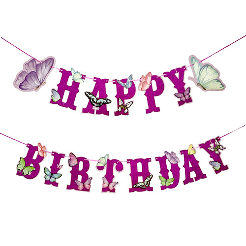Butterfly Happy Birthday Wall Banner-funzoop-thepartyshop