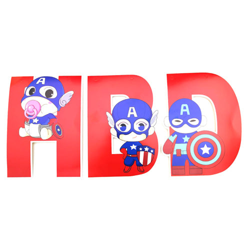 Captain America Character Happy Birthday Wall Banner - FUNZOOP