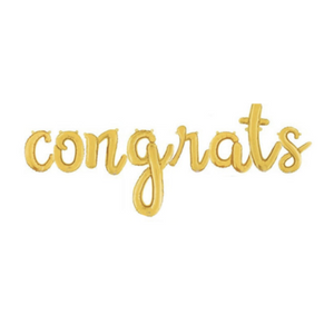 Congrats script foil banner [Mixed Colors]