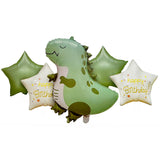 Cute Dino 5 in 1 Foil Balloons Set