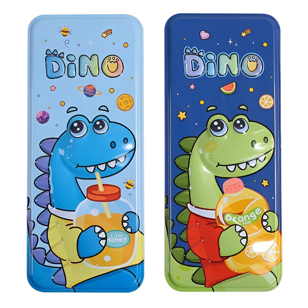 Cute Dino Metal Pencil Box (1 Pcs)